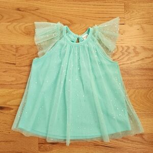 Mint Green Sparkly Sleeveless Top. 3T